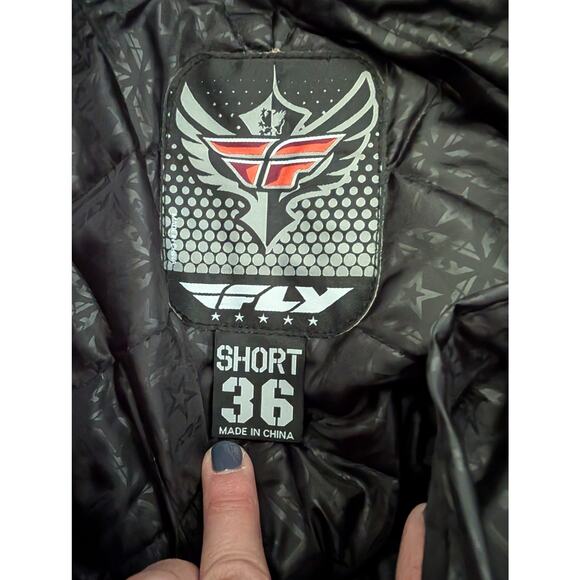 Fly Racing Motorcycle Pants Black Padded Armor Reflective Short 36 Motocross - Picture 5 of 8